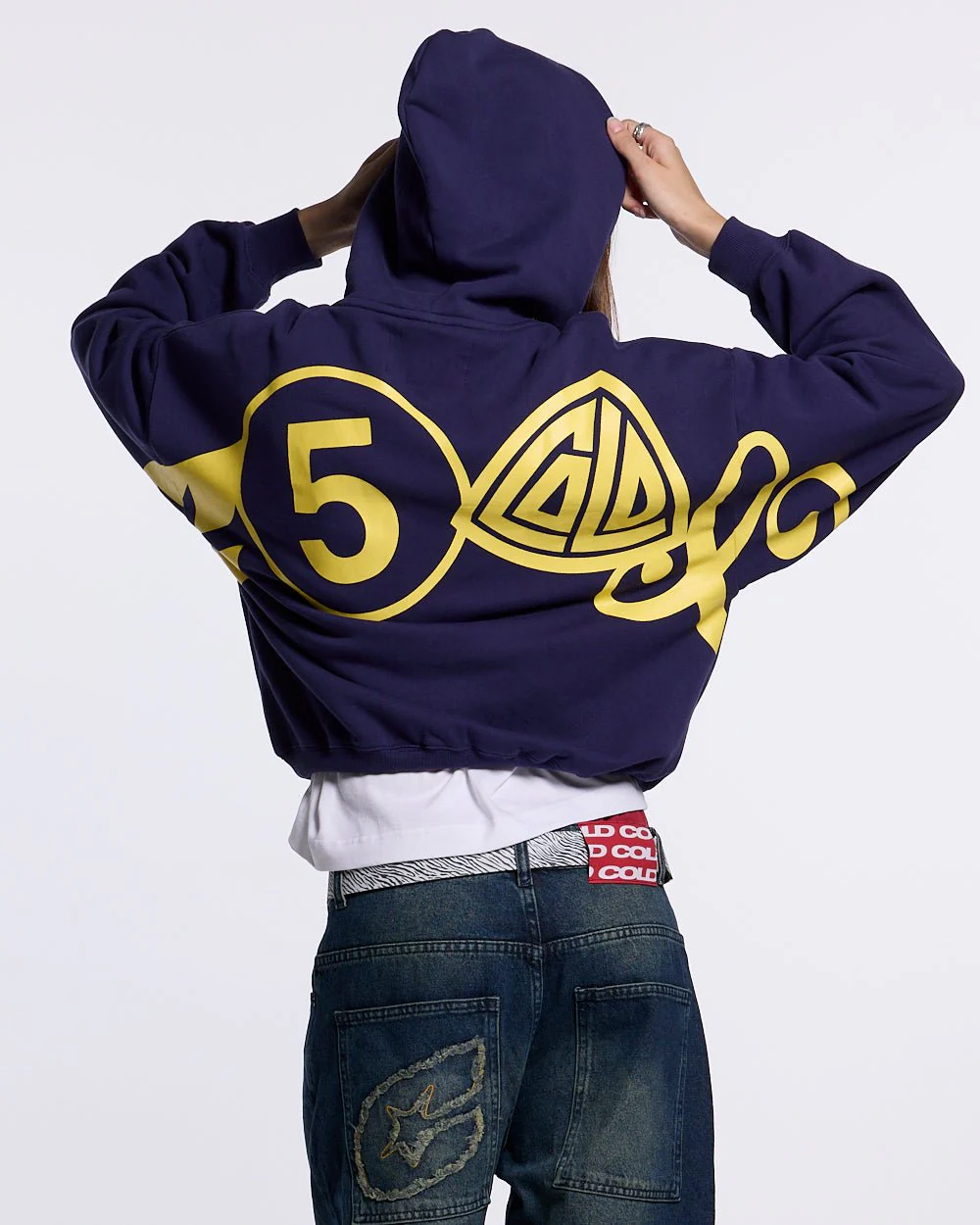 ICONIC COLD HOODIE NAVY BLUE - Image 5