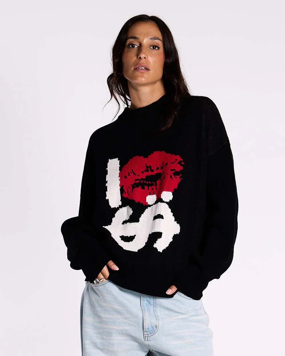 KISSES AND DOLLAR KNIT BLACK - Image 5