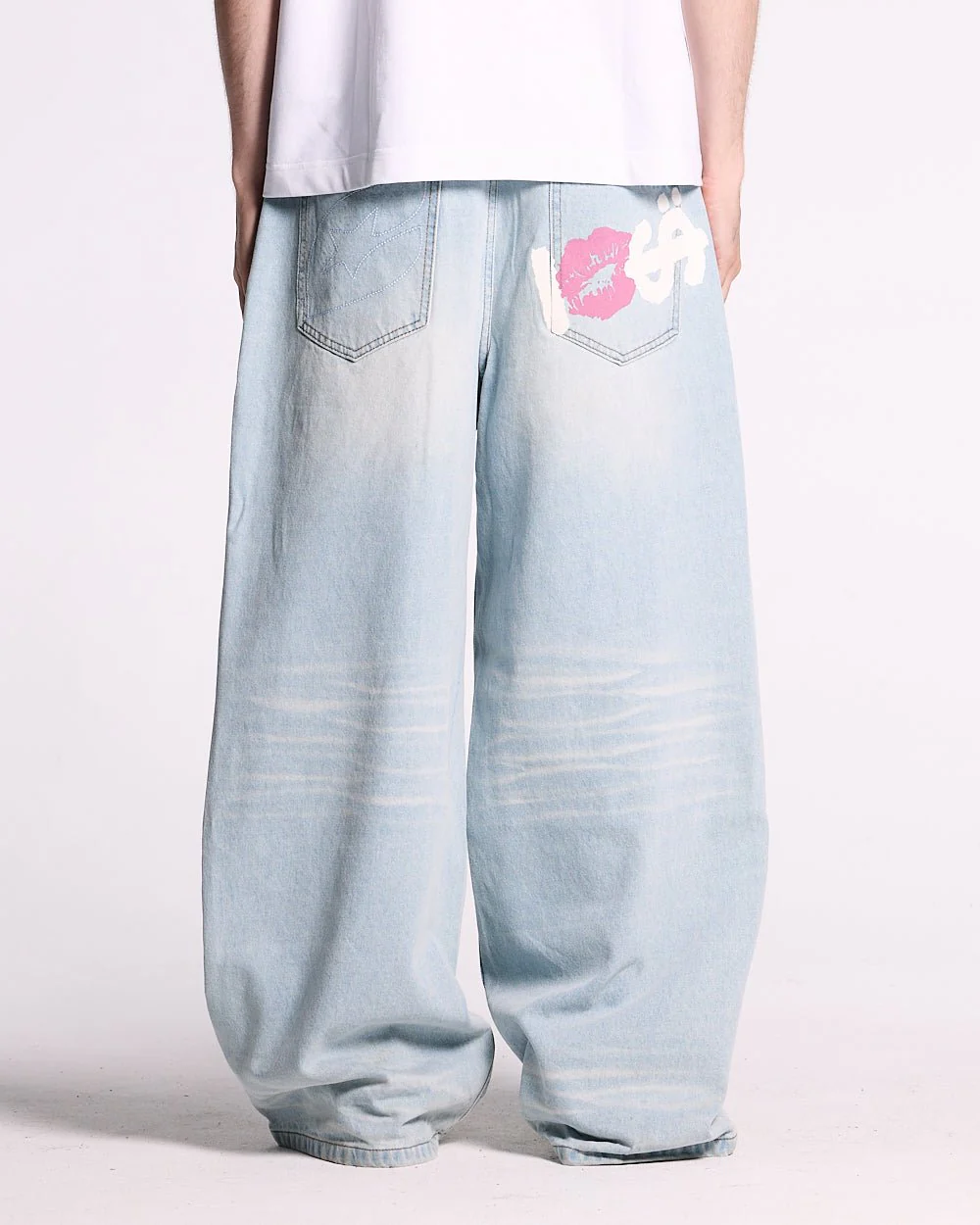 KISSES AND DOLLARS PANTS BLUE DENIM - Image 2