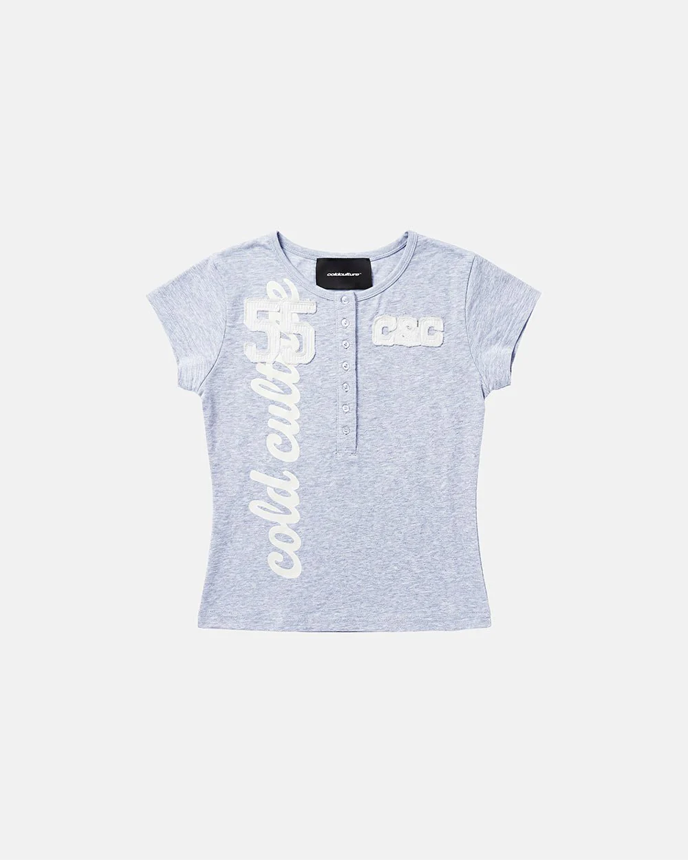 LACE BABY TEE HEATHER GREY - Image 2