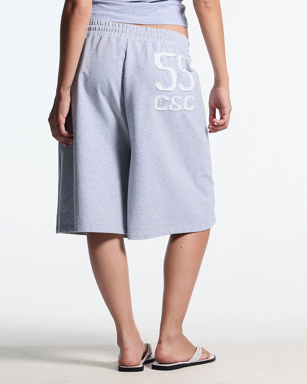 LACE SWEATSHORTS HEATHER GREY - DELAYED DELIVERY - Image 3