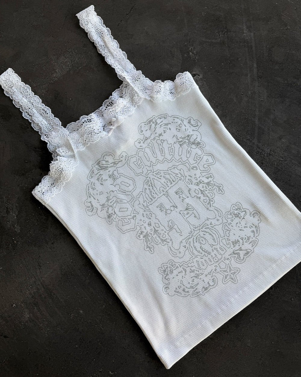 LACE TANK TOP WHITE - Image 9