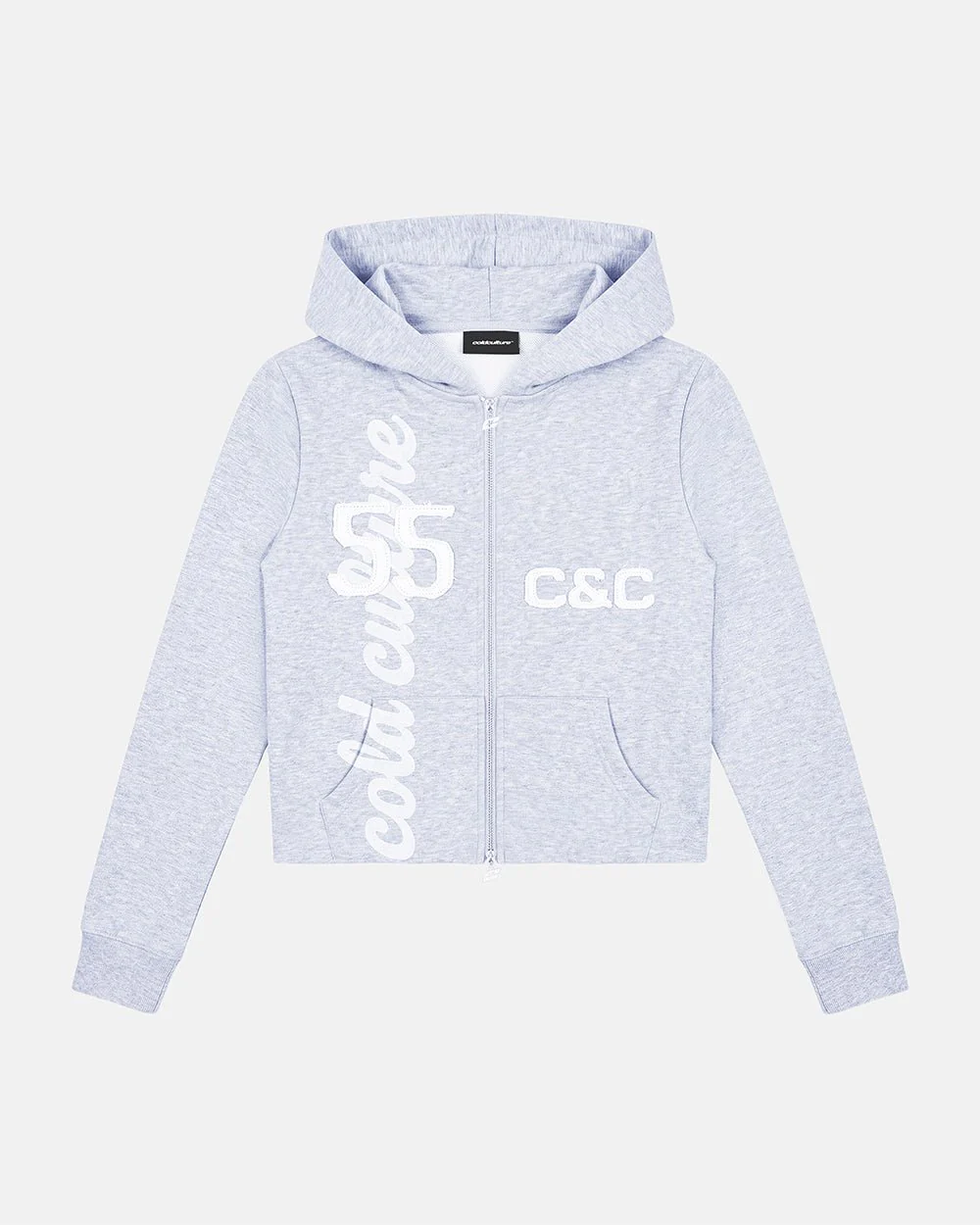 LACE ZIP HOODIE HEATHER GREY - DELAYED DELIVERY - Image 2