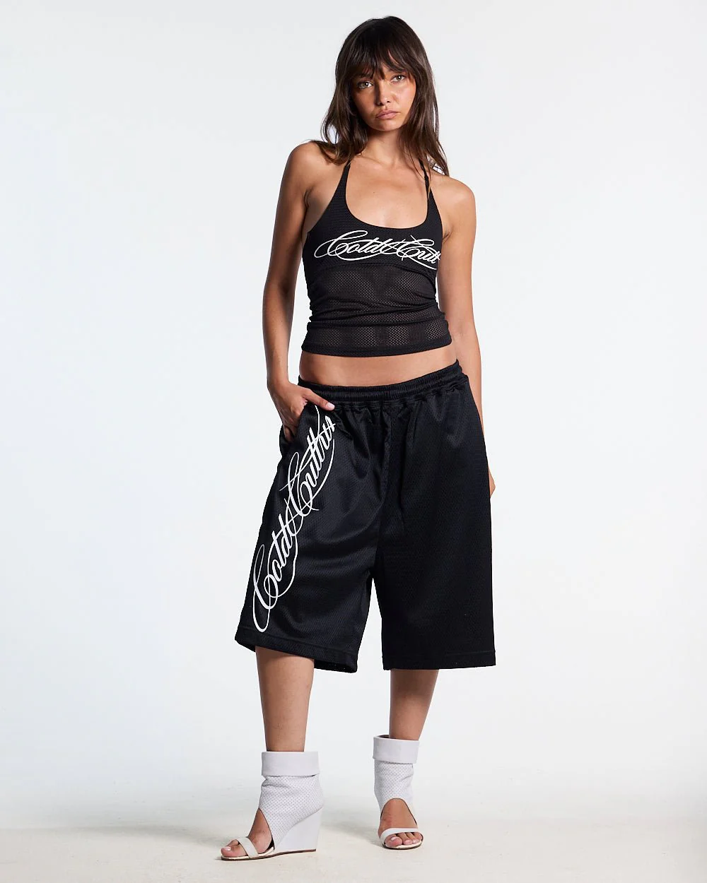 LADY C MESH TOP BLACK - Image 5