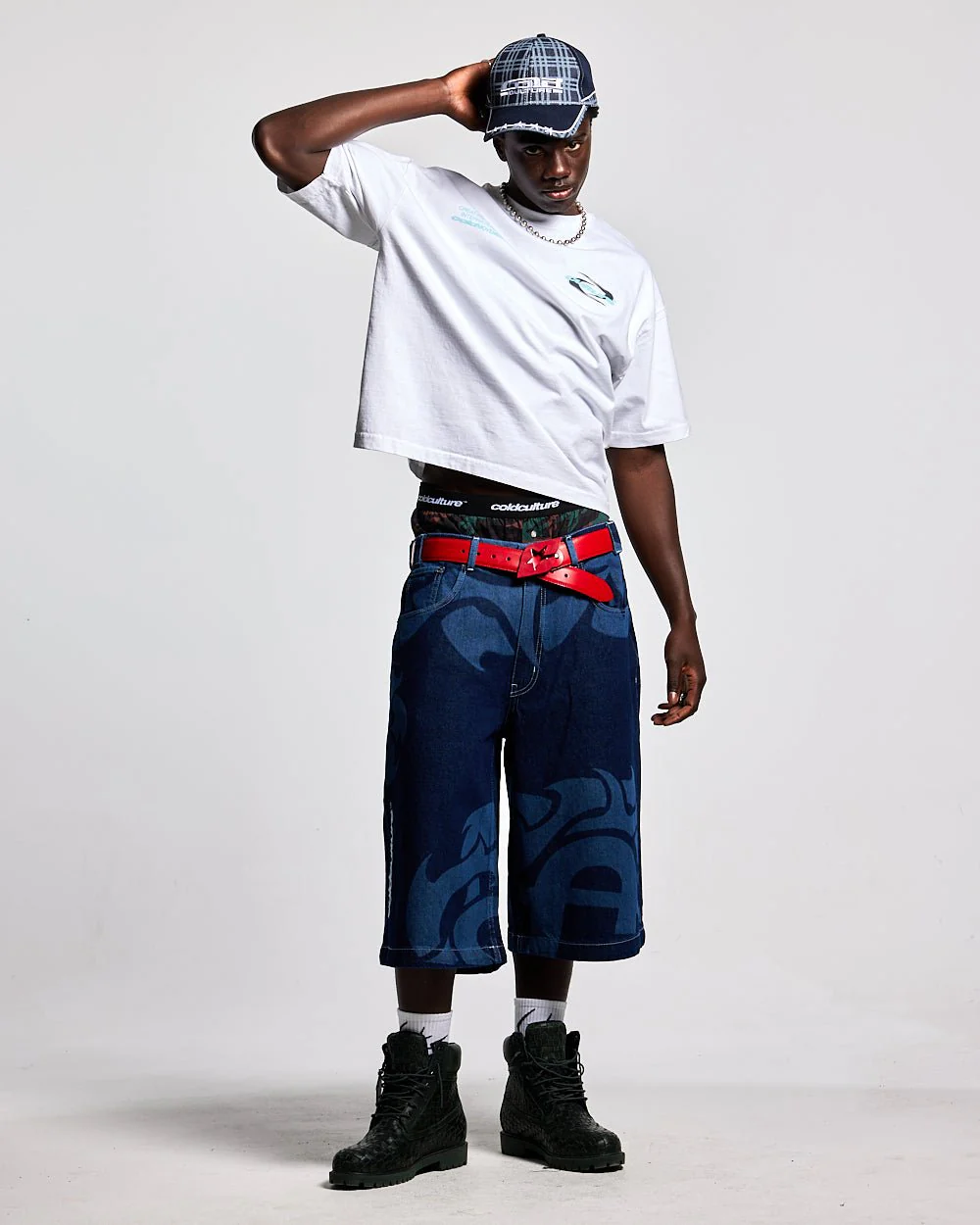 LASER DENIM BLUE JORTS - Image 6