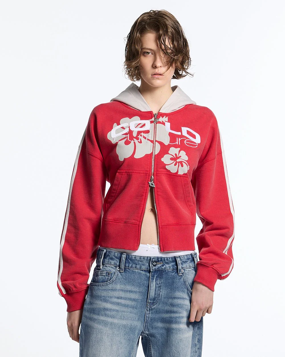 LUSH ZIP HOODIE RED