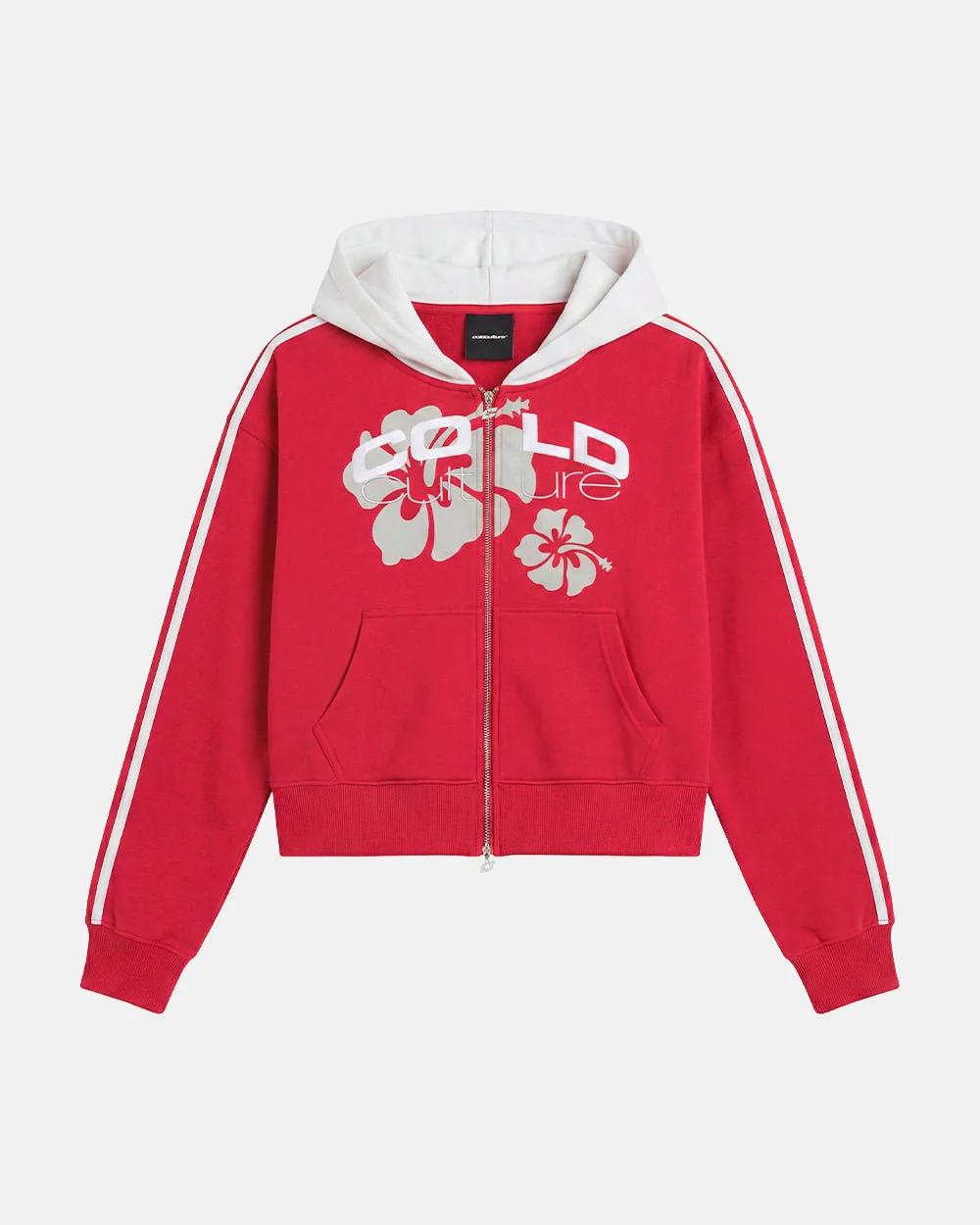LUSH ZIP HOODIE RED - Image 2