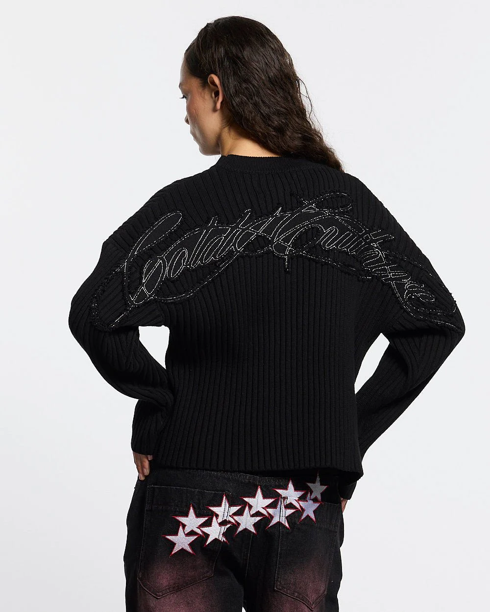 MESSY KNIT BLACK - Image 2
