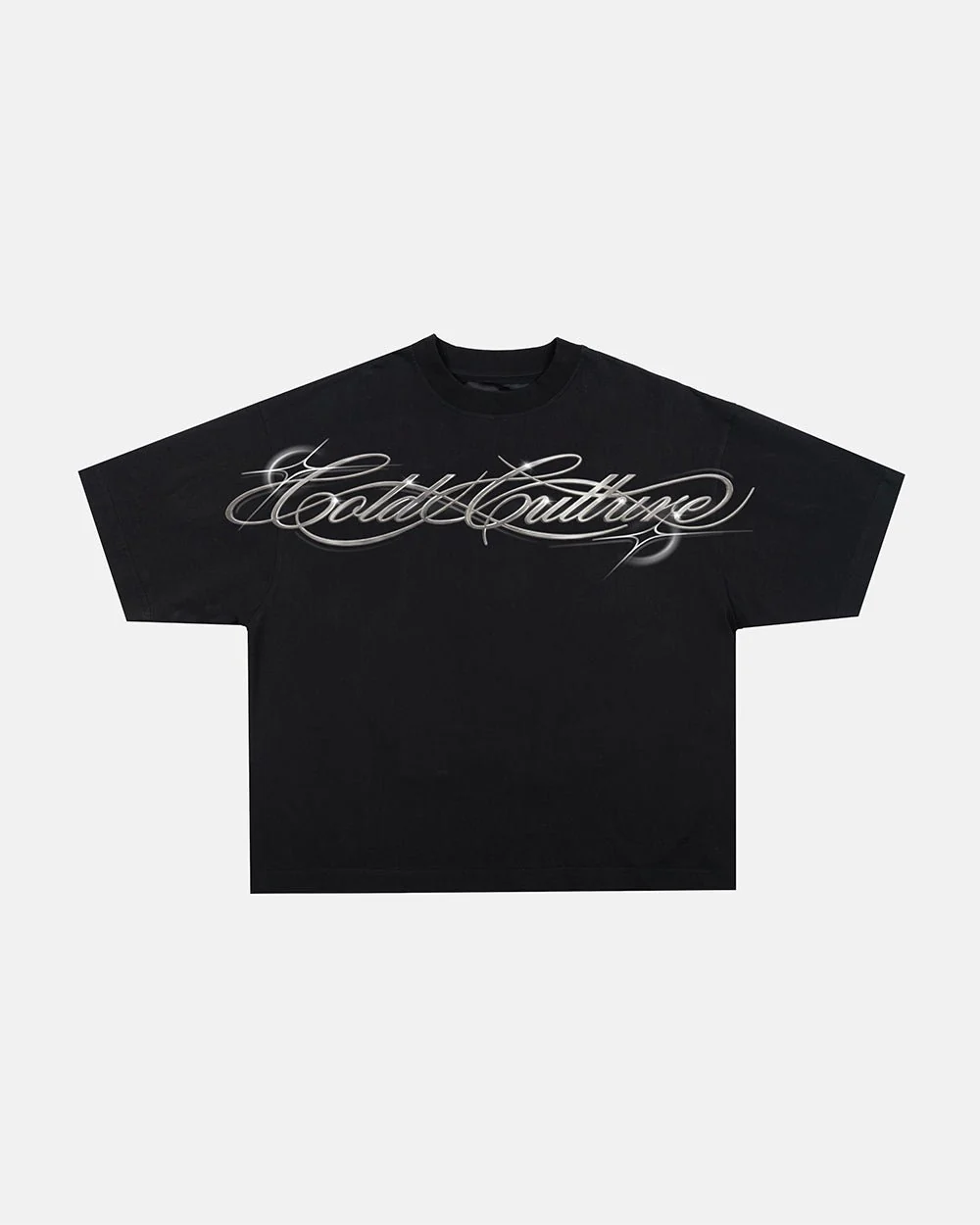 METAL SCRIPT TEE BLACK