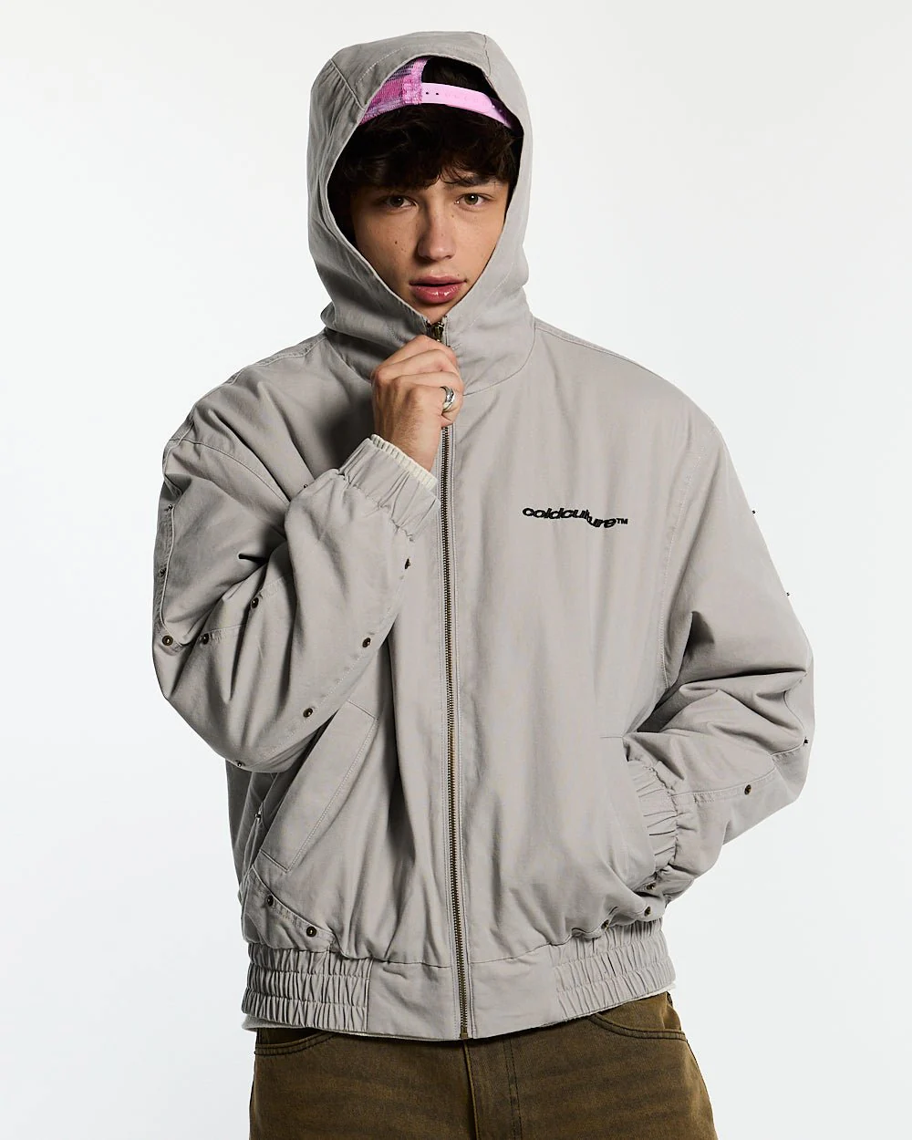 MIKE HOODED JACKET GREY - Image 4