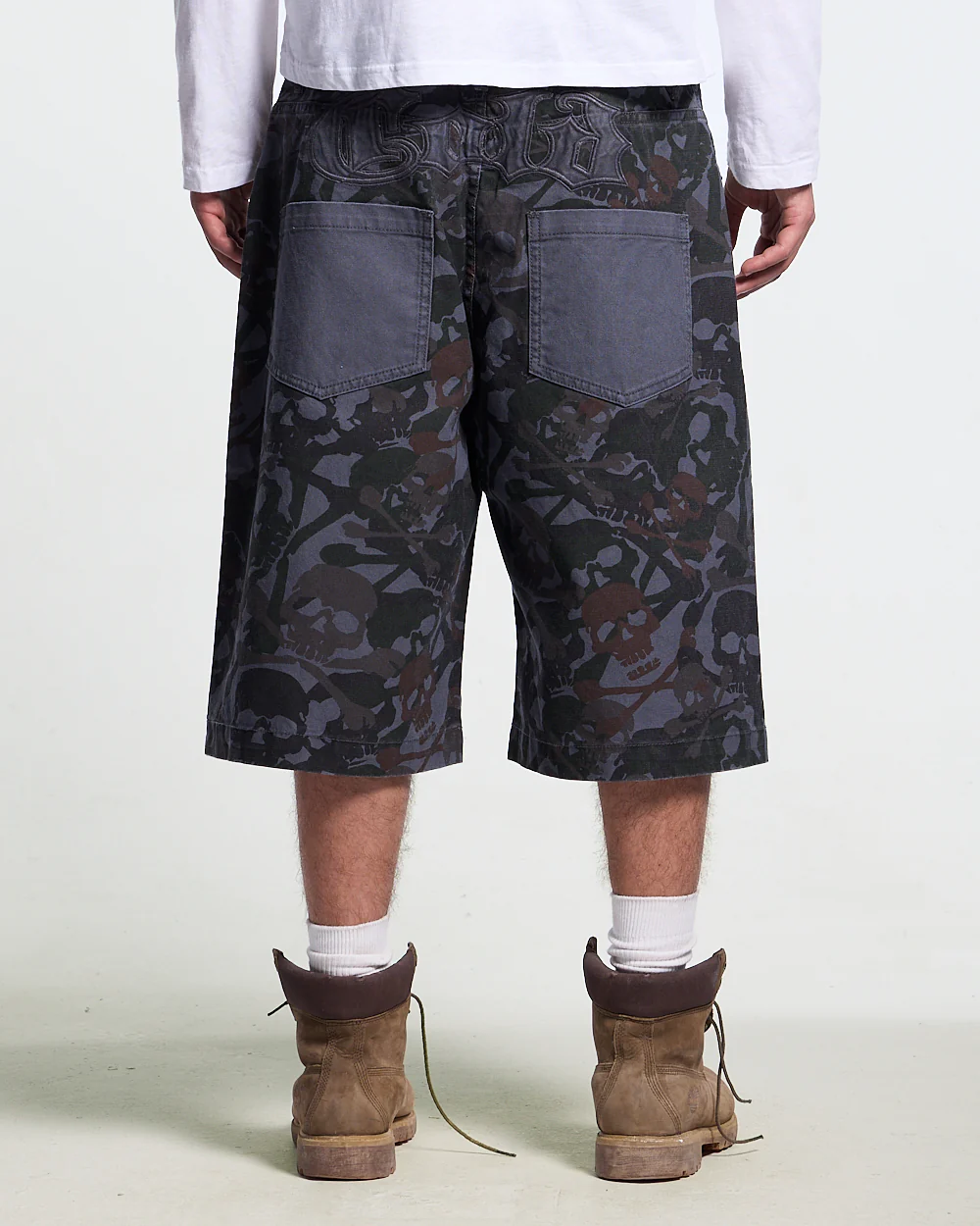 NIGHTSKULL SHORTS GREY - Image 4