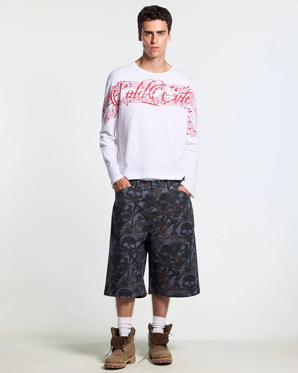 NIGHTSKULL SHORTS GREY - Image 5