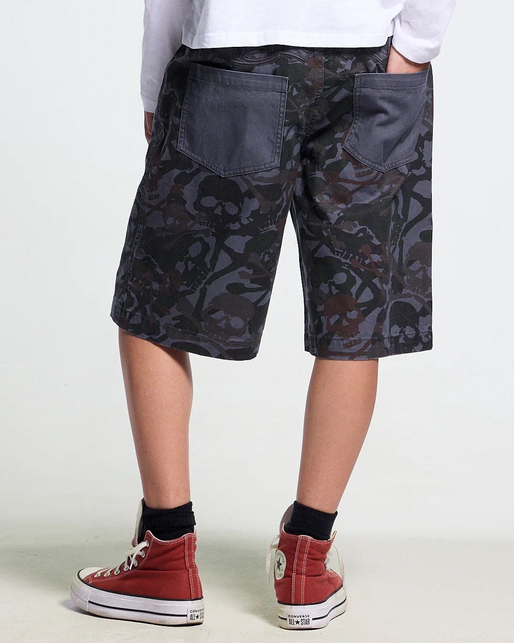 NIGHTSKULL SHORTS GREY - Image 9