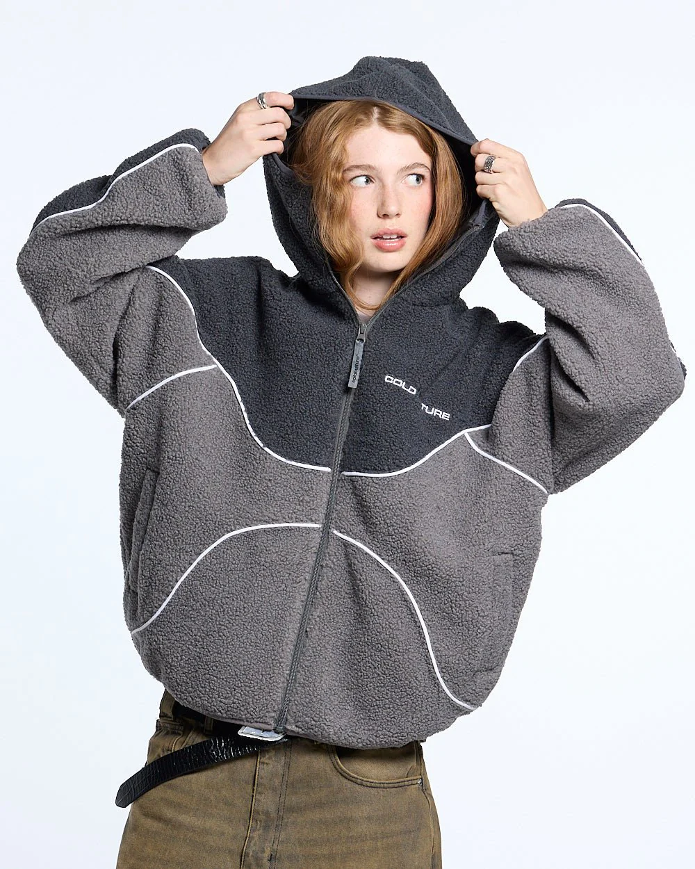 NO RISK FLEECE JACKET HEAVY GREY/DUST GREY - Image 5