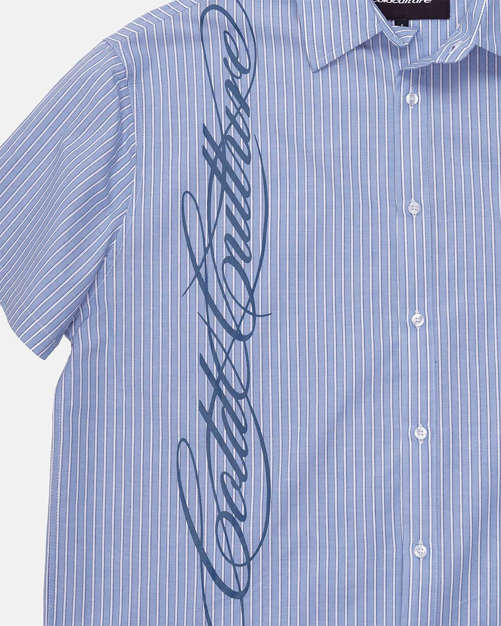 OFFICE SCRIPT SHIRT BLUE - Image 5