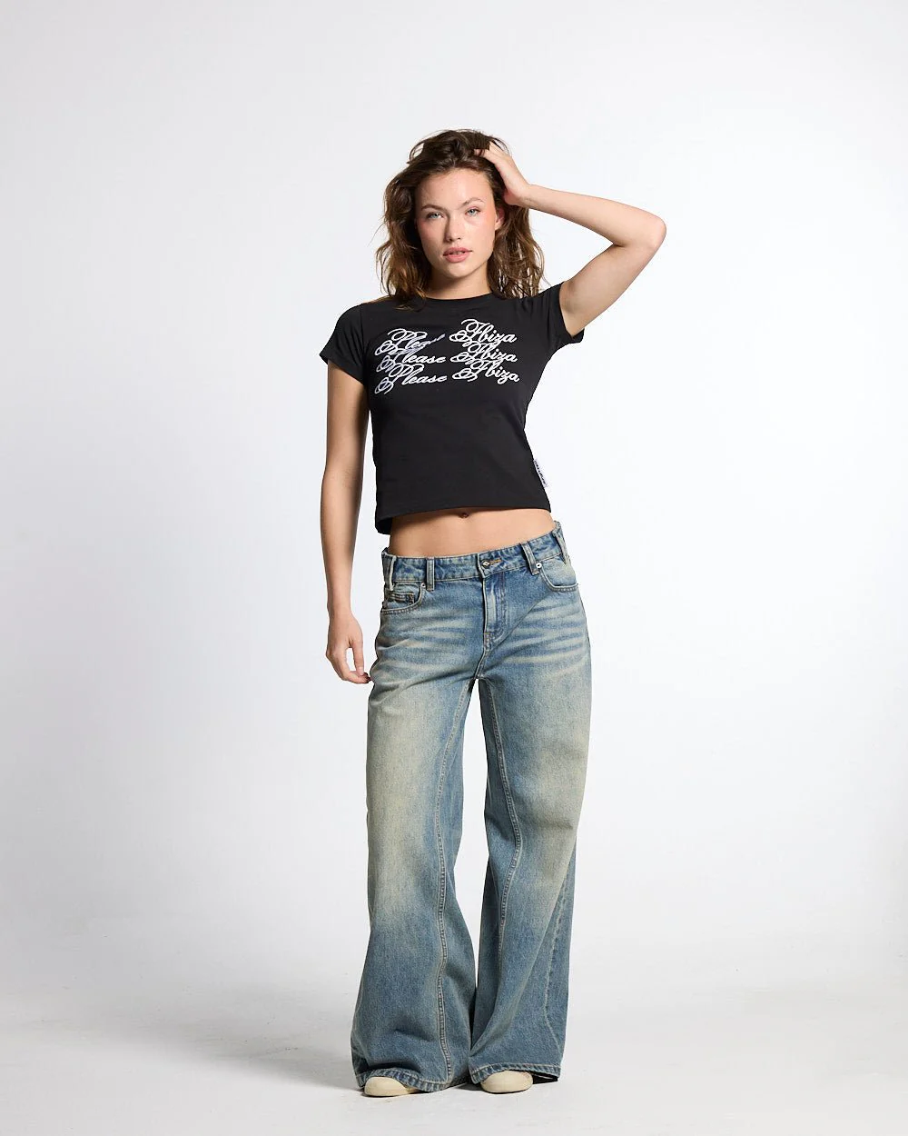 PLEASE IBIZA BABY TEE BLACK - Image 4
