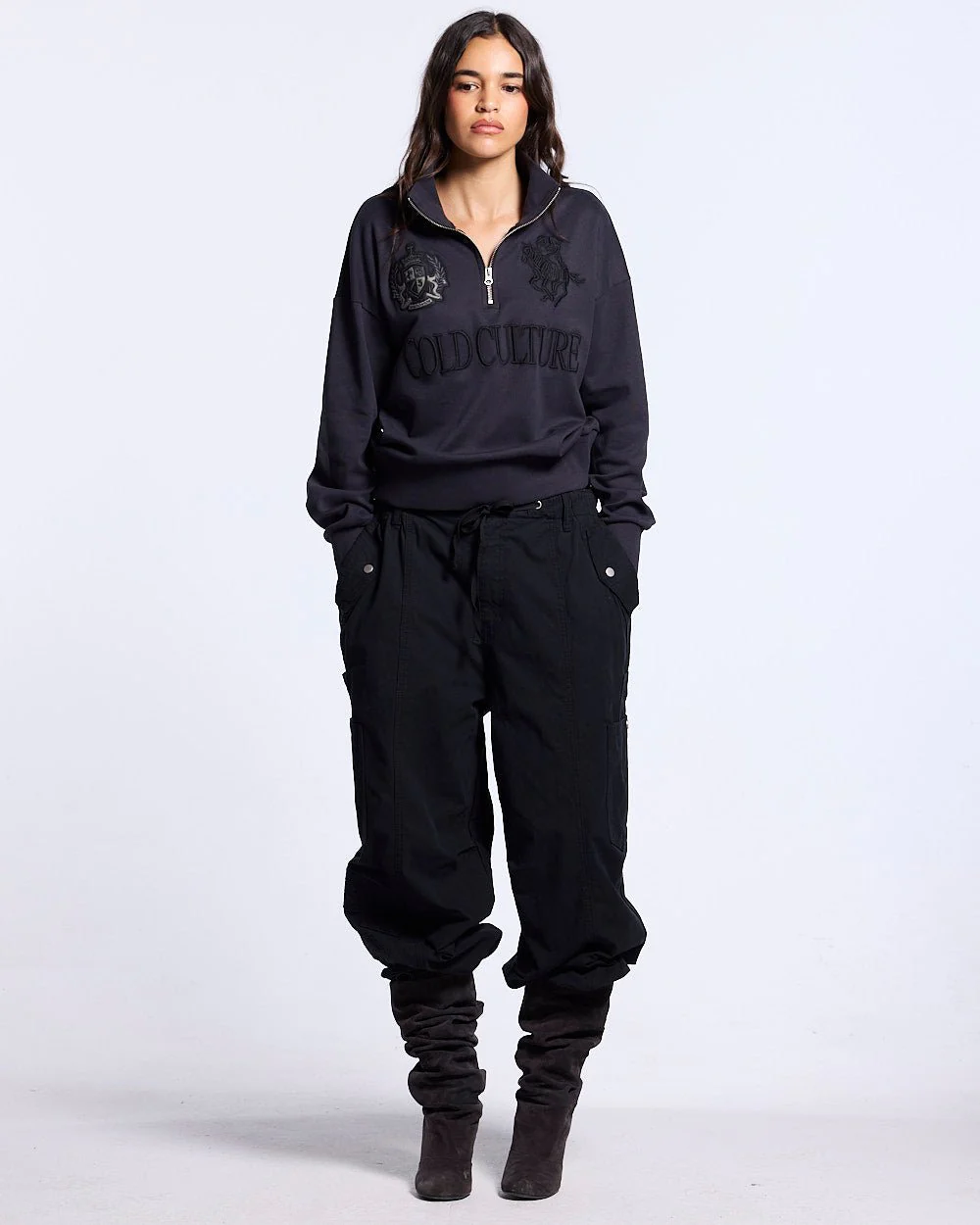 RIDING CLUB QUARTER ZIP DARK GREY - Image 5