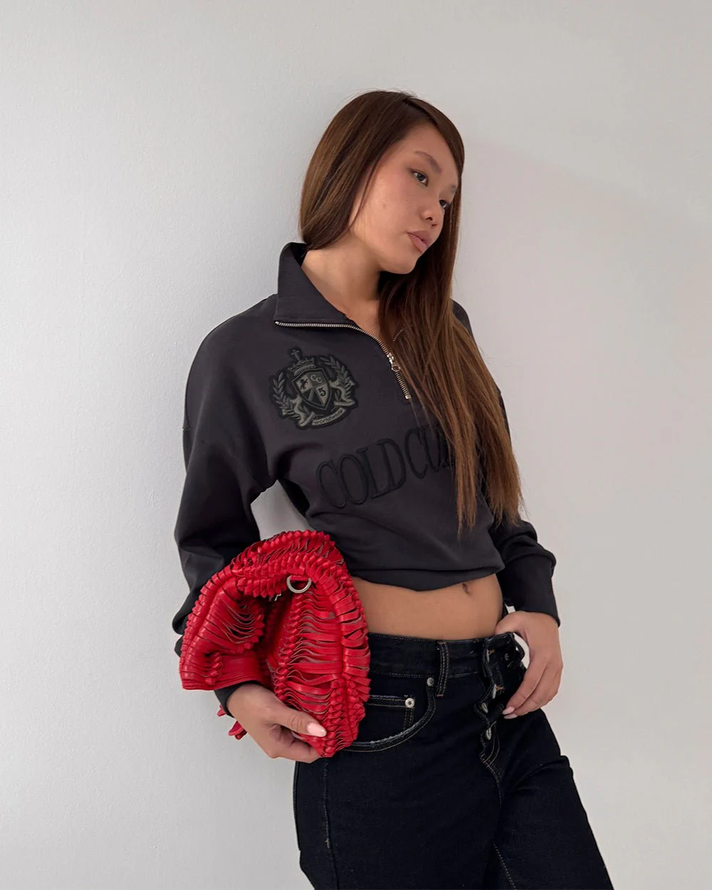 RIDING CLUB QUARTER ZIP DARK GREY - Image 8