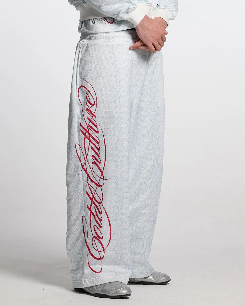 RIOT MESH SWEATPANTS WHITE - Image 2