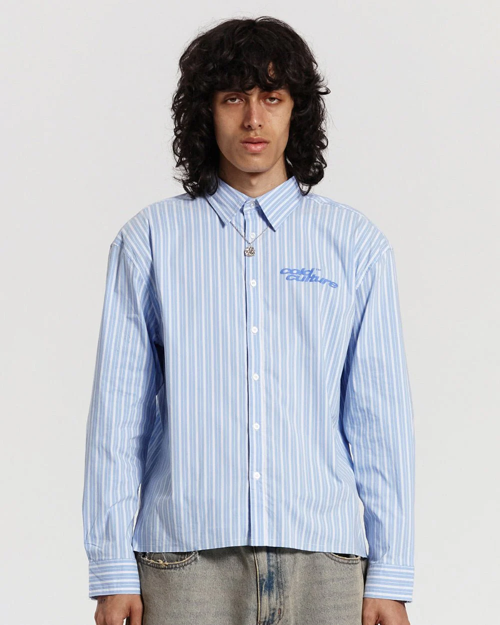 RUNNING HORSE SHIRT BLUE STRIPES - Image 2