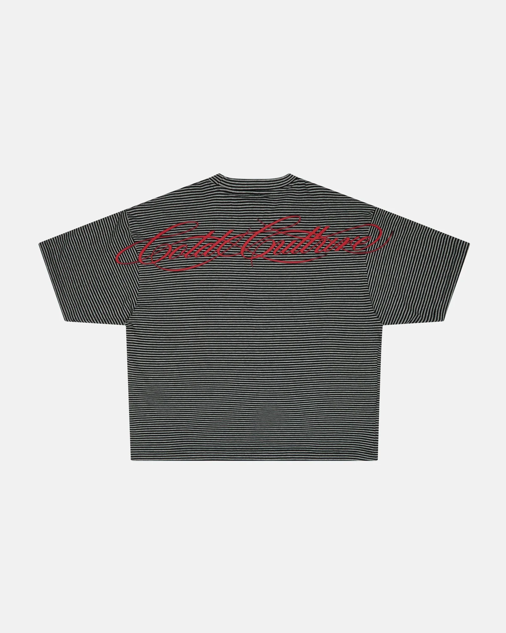 SCRIPTED STRIPES TEE BLACK