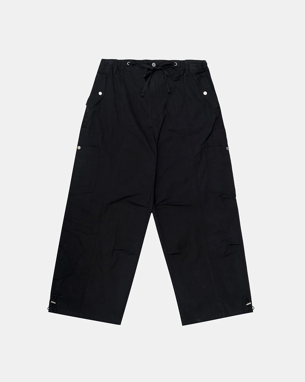SOLID CARGO PANTS BLACK - Image 2