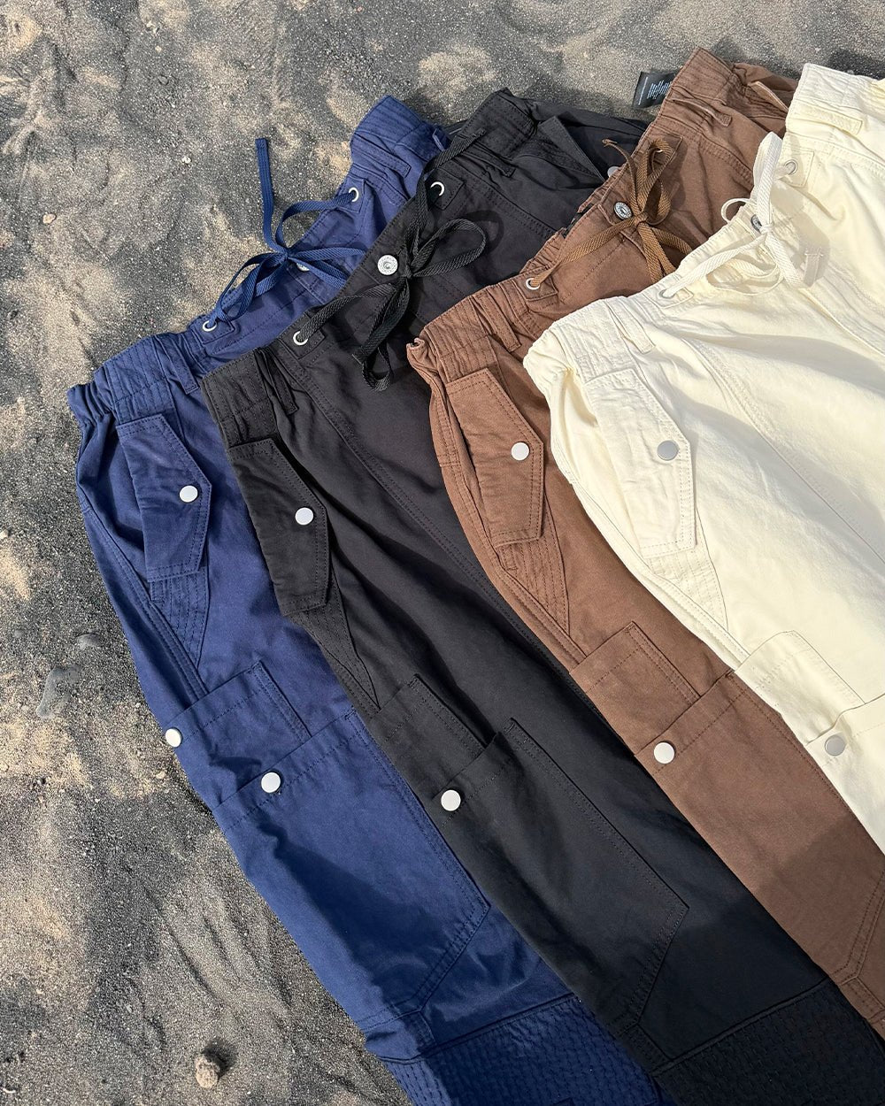 SOLID CARGO PANTS WHITE - Image 17