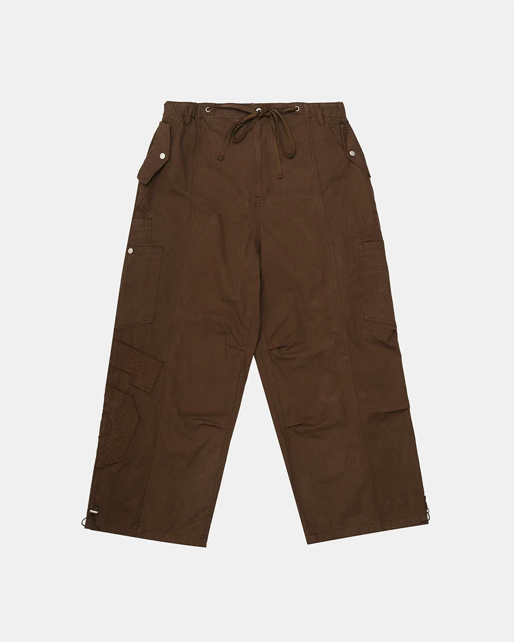 SOLID CARGO PANTS BROWN - Image 2