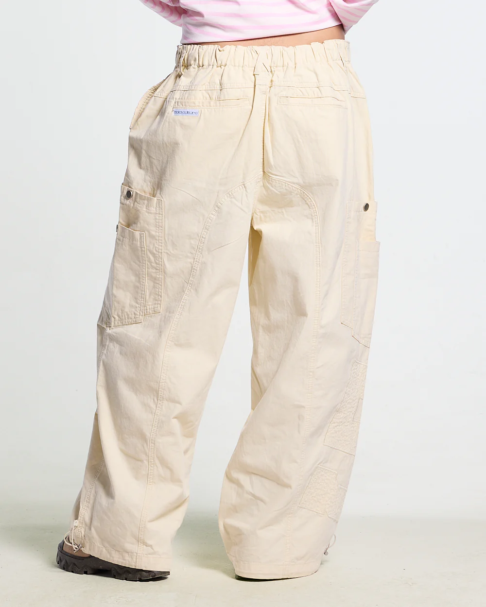 SOLID CARGO PANTS WHITE - Image 11