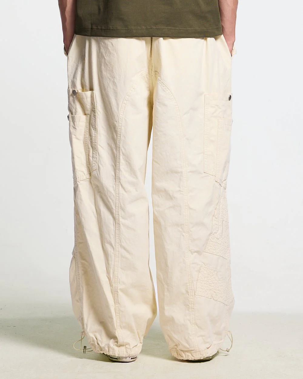 SOLID CARGO PANTS WHITE - Image 3