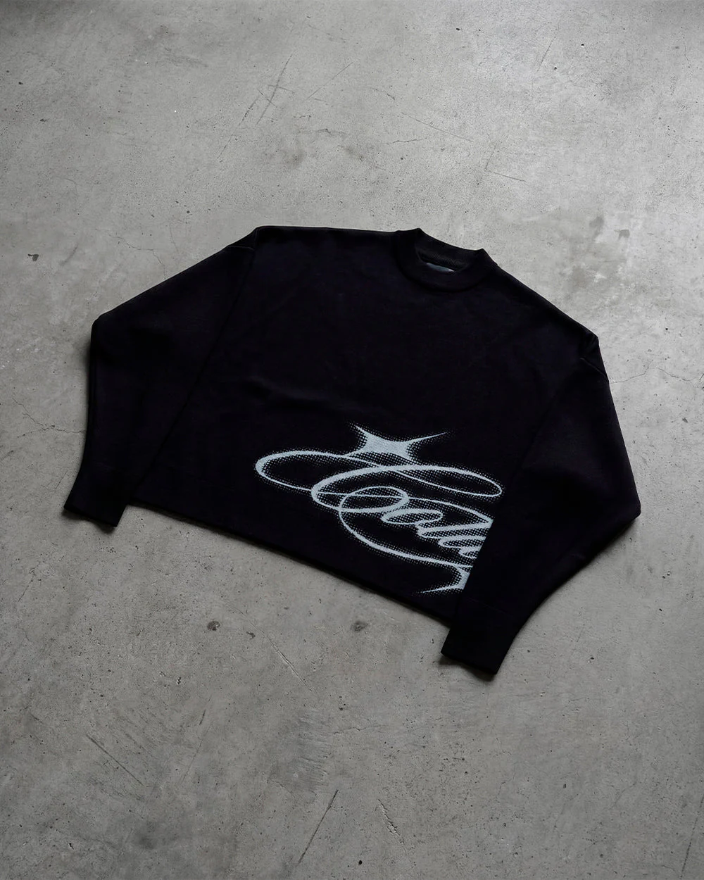 SPARKLY SCRIPT KNIT BLACK - Image 8