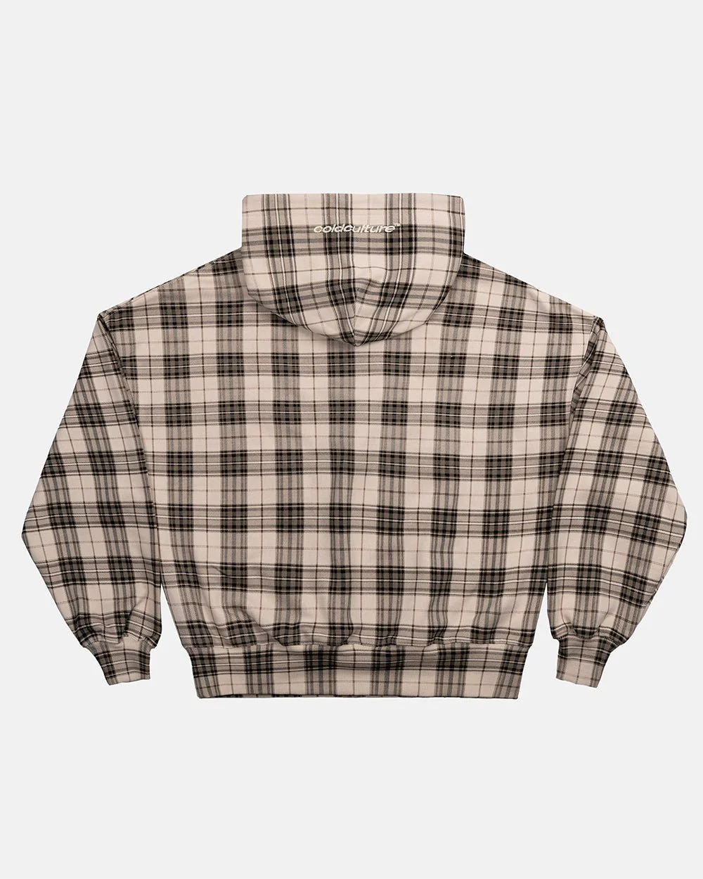 STARS TARTAN HOODIE BEIGE - Image 3