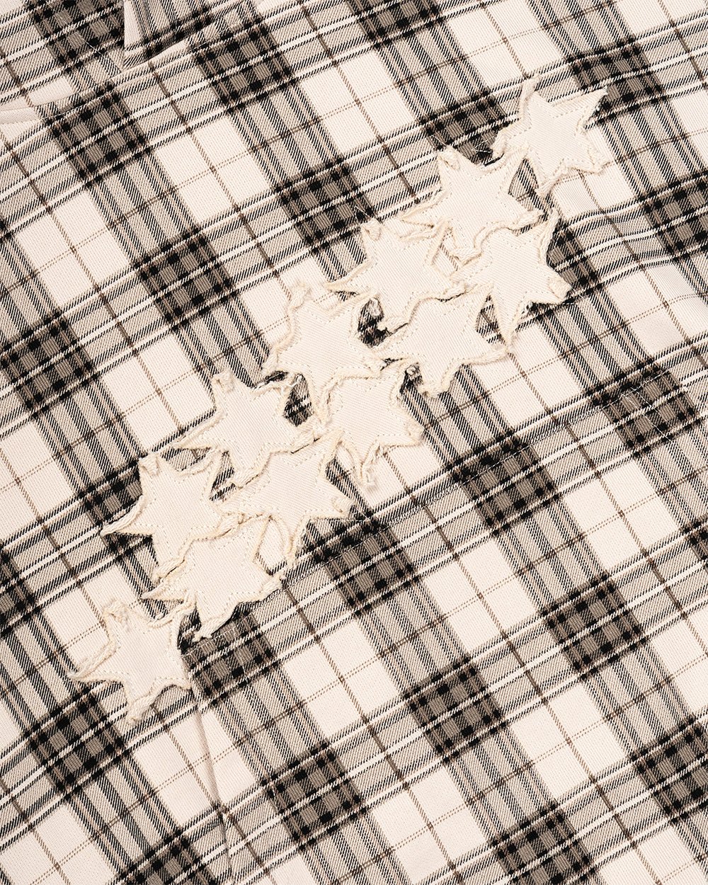STARS TARTAN HOODIE BEIGE - Image 6