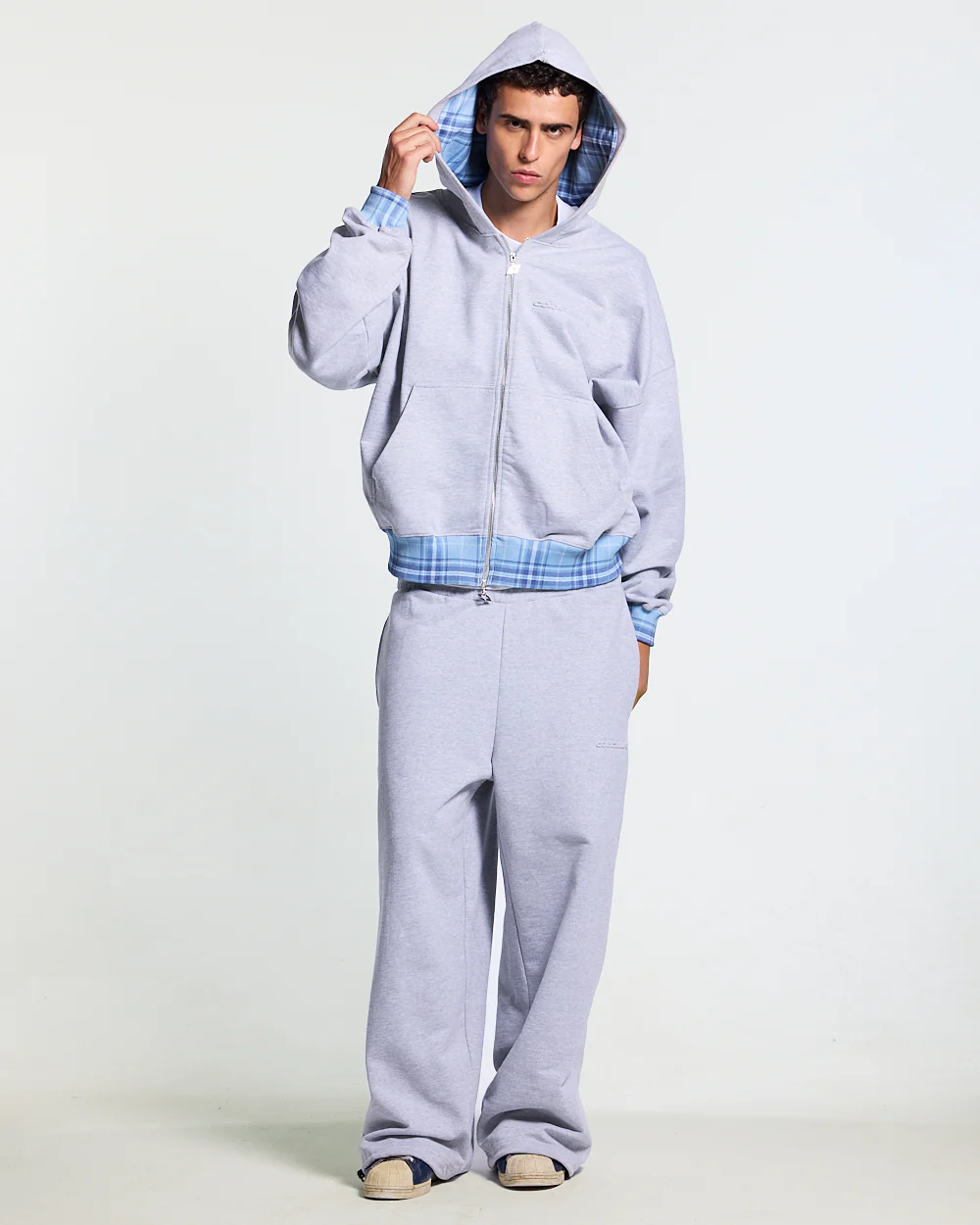 TAKE A PEAK ZIP HOODIE HEATHER GREY - Image 6