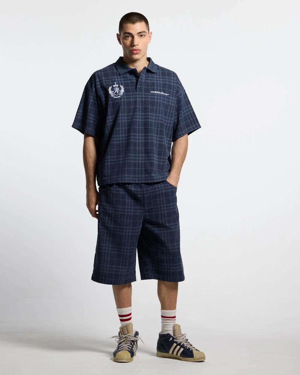 TARTAN CLUB SHORTS NAVY - Image 6