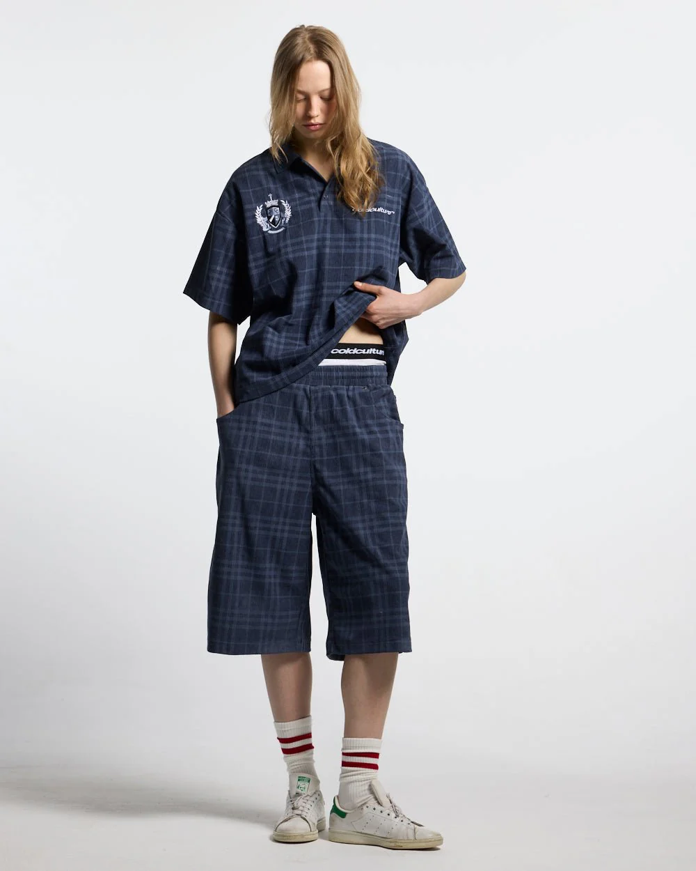 TARTAN CLUB SHORTS NAVY - Image 8
