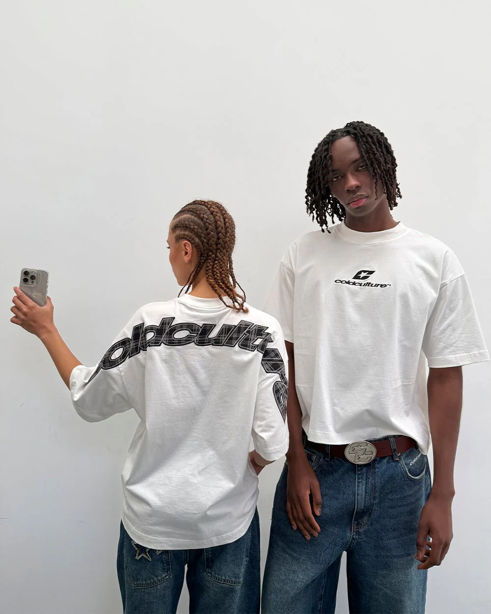 TARTAN CURVED TEE WHITE - Image 7