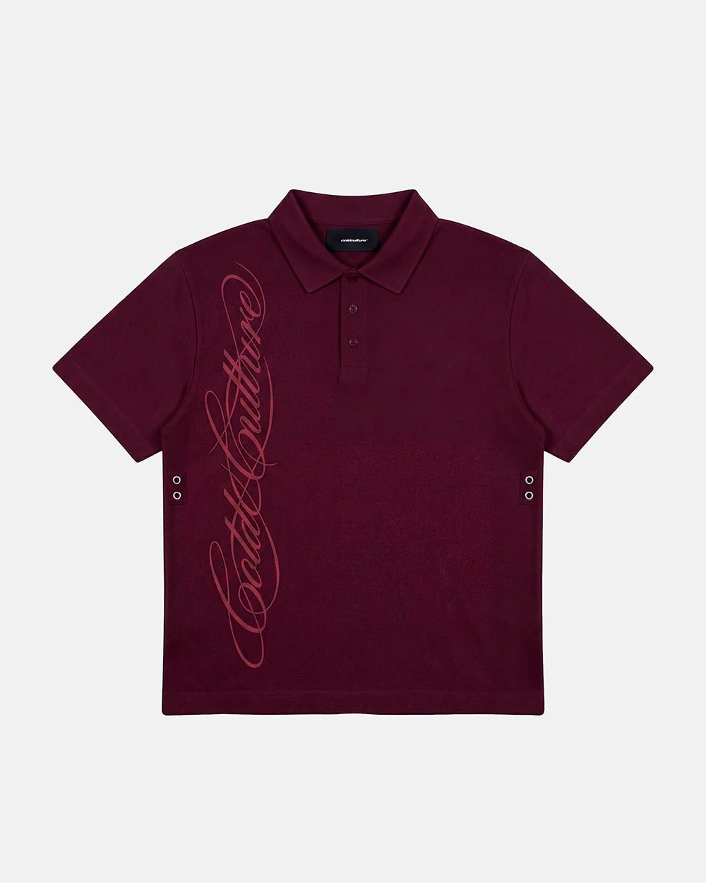 TARTAN SCRIPT POLO RED