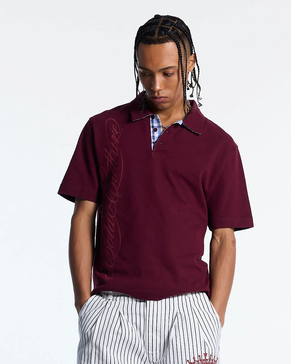 TARTAN SCRIPT POLO RED - Image 2