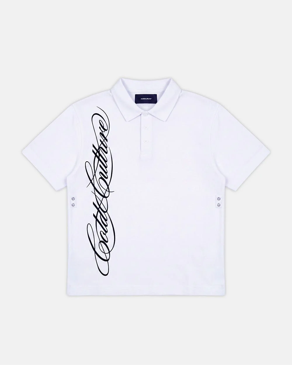 TARTAN SCRIPT POLO WHITE