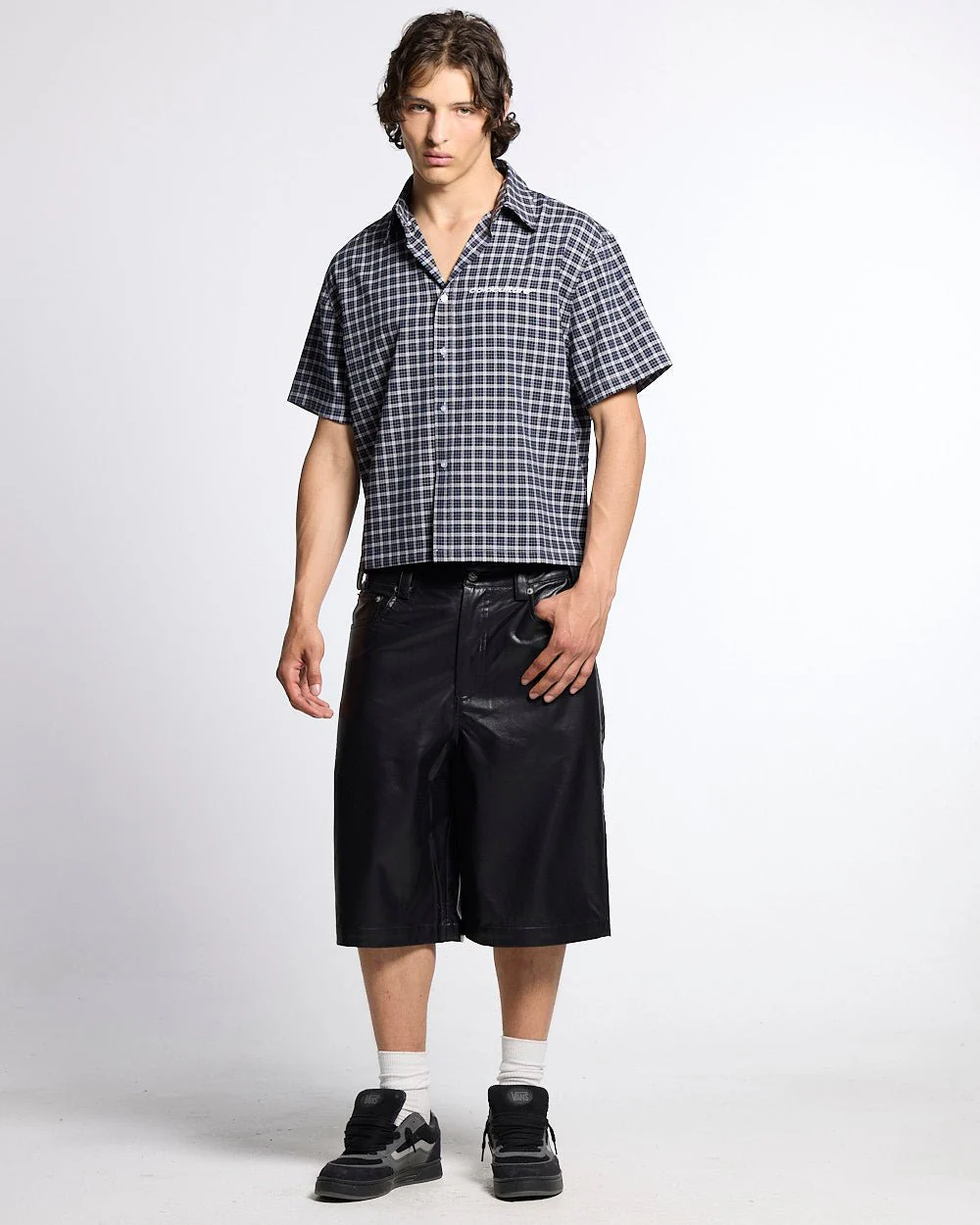 TARTAN SCRIPT SHIRT BLACK - Image 6