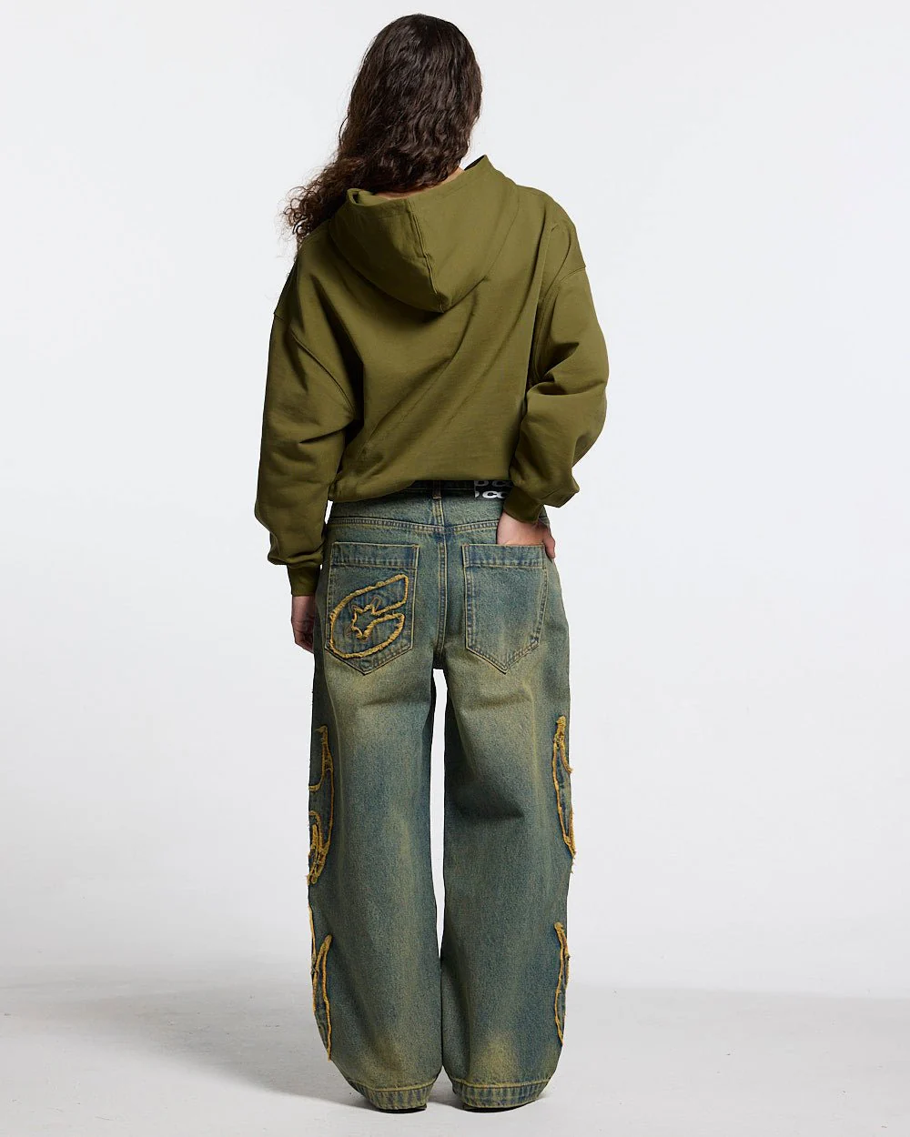 TRIBAL DISTRESSED V2 PANTS GREEN WASHED DENIM - Image 10