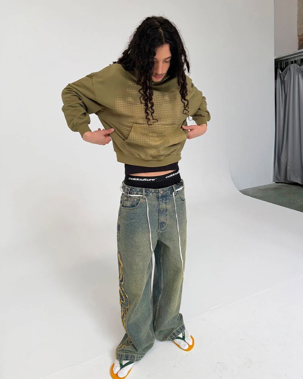 TRIBAL DISTRESSED V2 PANTS GREEN WASHED DENIM - Image 11