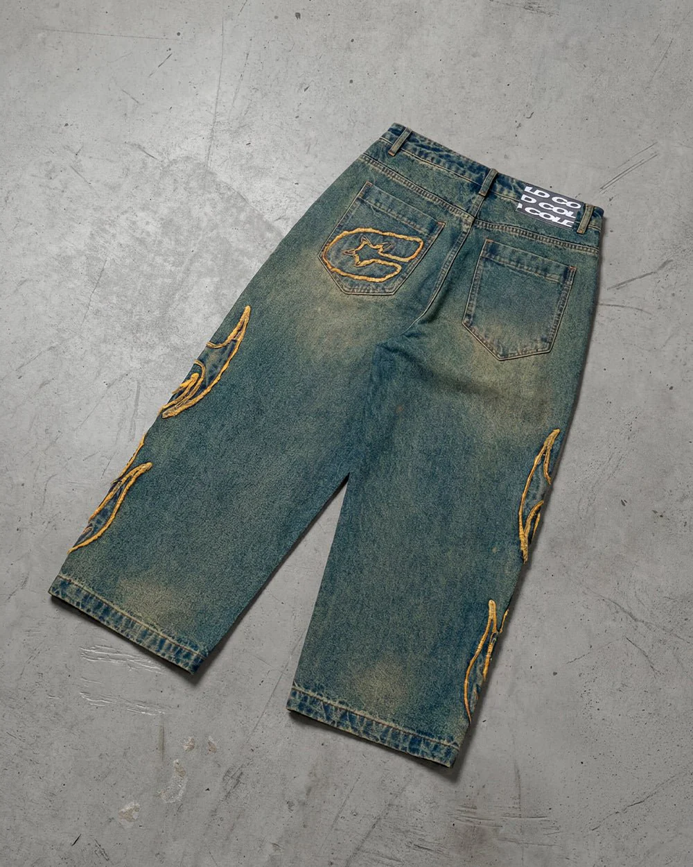 TRIBAL DISTRESSED V2 PANTS GREEN WASHED DENIM - Image 14