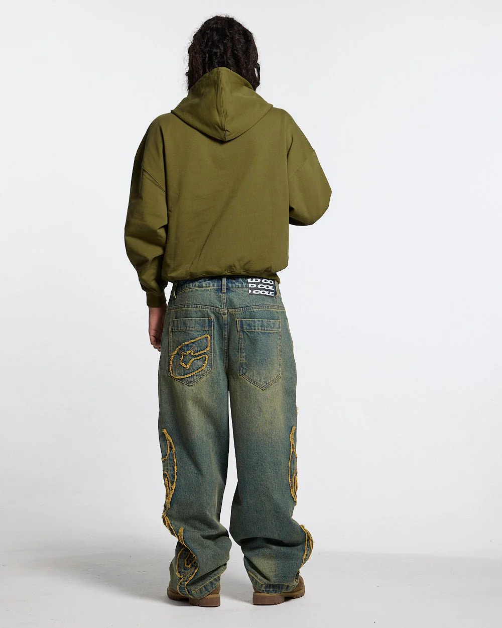 TRIBAL DISTRESSED V2 PANTS GREEN WASHED DENIM - Image 8