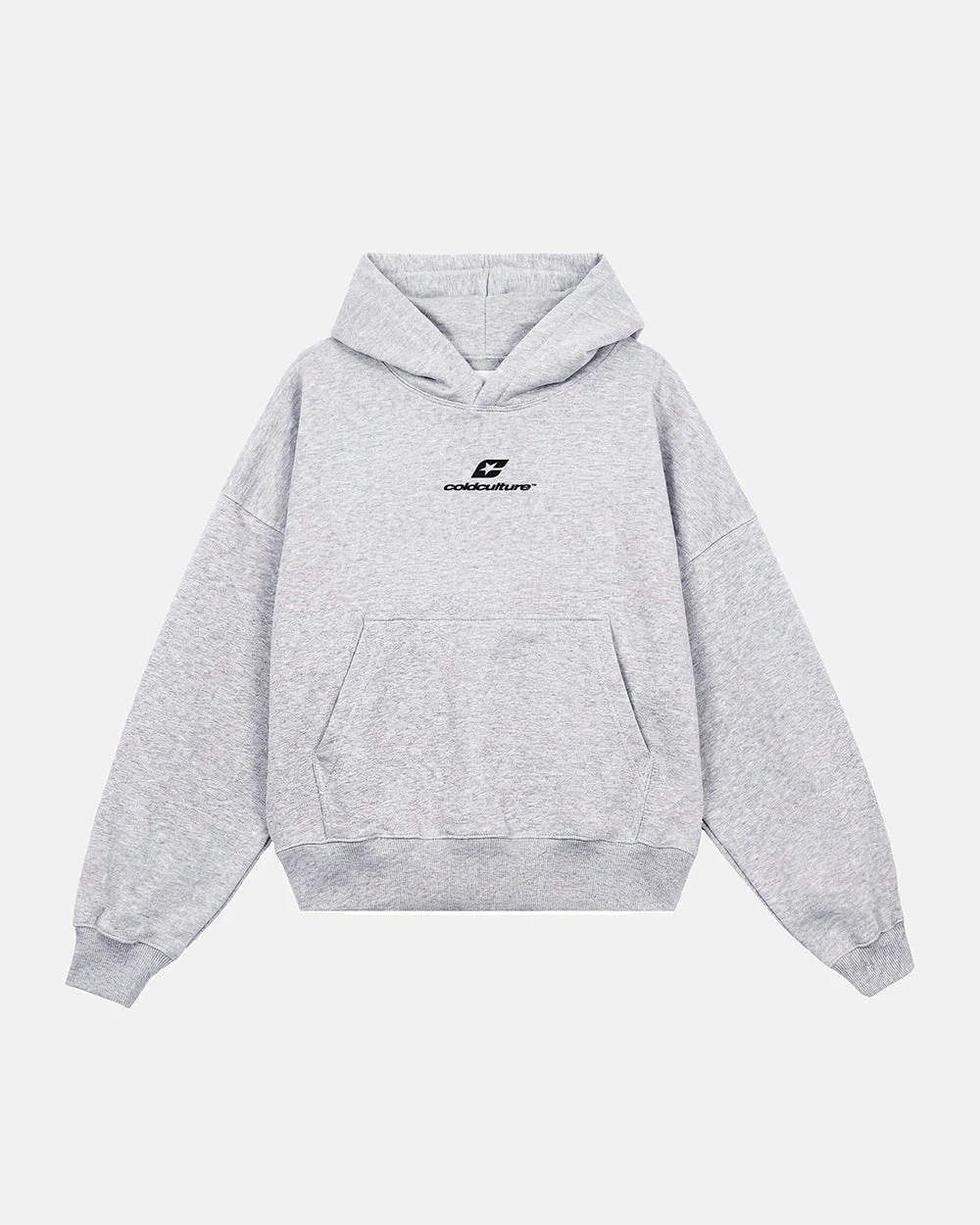 TARTAN DISTRESS CURVED HOODIE HEATHER GREY - Image 3
