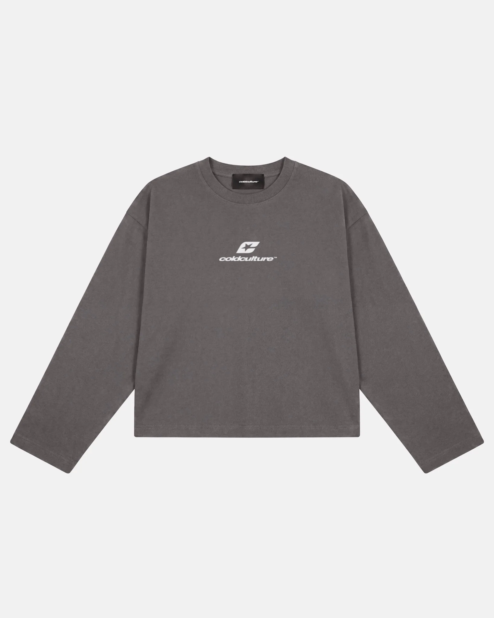 TARTAN DISTRESS CURVED LONGSLEEVE DARK GREY - Image 3
