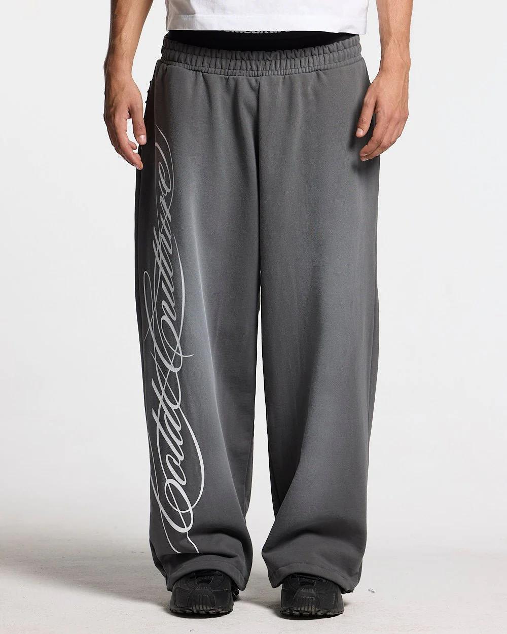 SCRIPT SWEATPANTS ANTRACITE GREY - Image 2