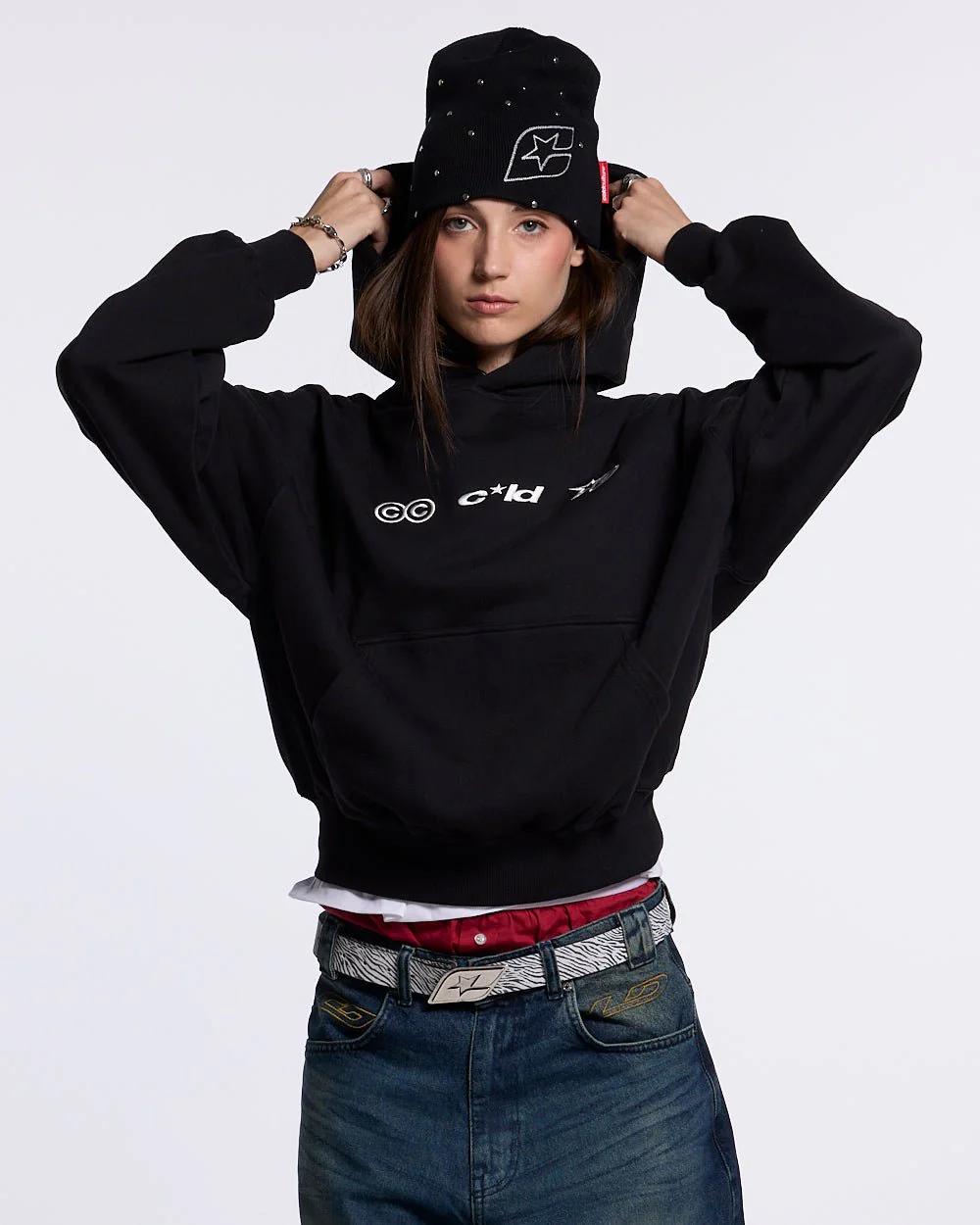 VERTICAL HOODIE BLACK - Image 5
