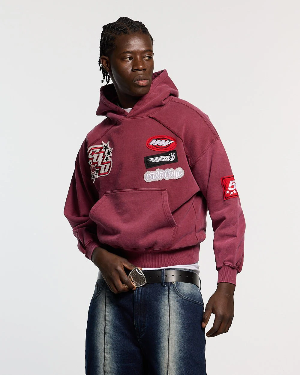 WALKER HOODIE BURGUNDY - Image 2